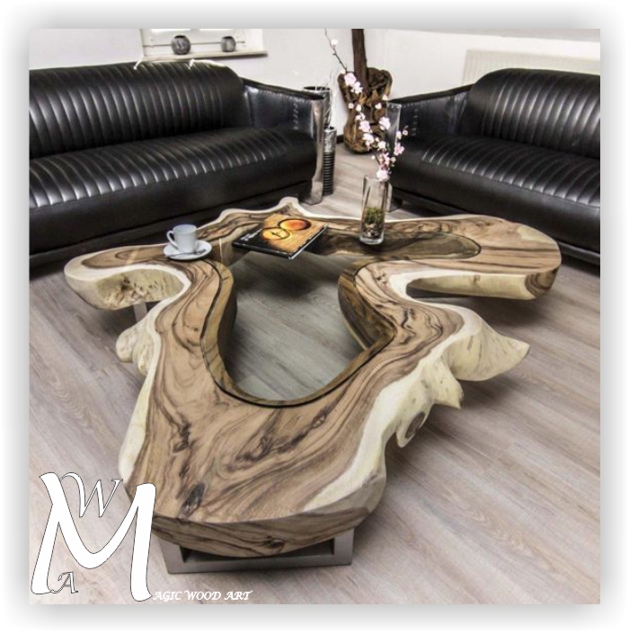 mesa madera resina diseno